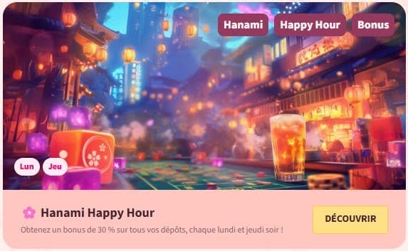 Sakura Slots Casino Happy hour
